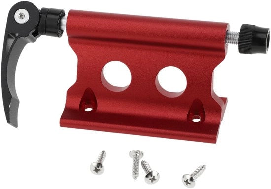 Sostegno di bicicletta con rapida chiusura - Lega di alluminio - 6,5 mm / 20 mm - Progettazione ergonomico - Costruzione di chiusura robusta - Rosso - Supporto per bicicletta