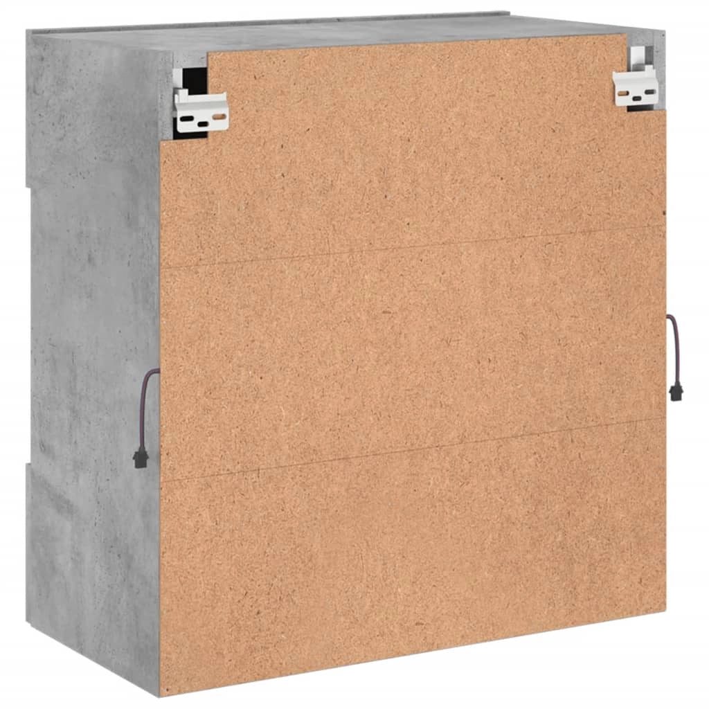 Mobile TV multimediale mensola TV credenza mobile TV parete attrezzata per sala da pranzo soggiorno camera da letto con luci LED 58,5 x 30 x 60,5 cm grigio 02_0027896