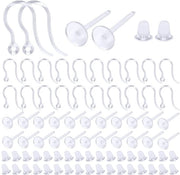 Orecchini Stoppers 400 Pezzi - Stoppers per Orecchini Retro - Stoppers per Orecchini in Silicone - Supporti di Sicurezza - Creazione di Gioielli - Resina/Silicone - Attacchi per Orecchini