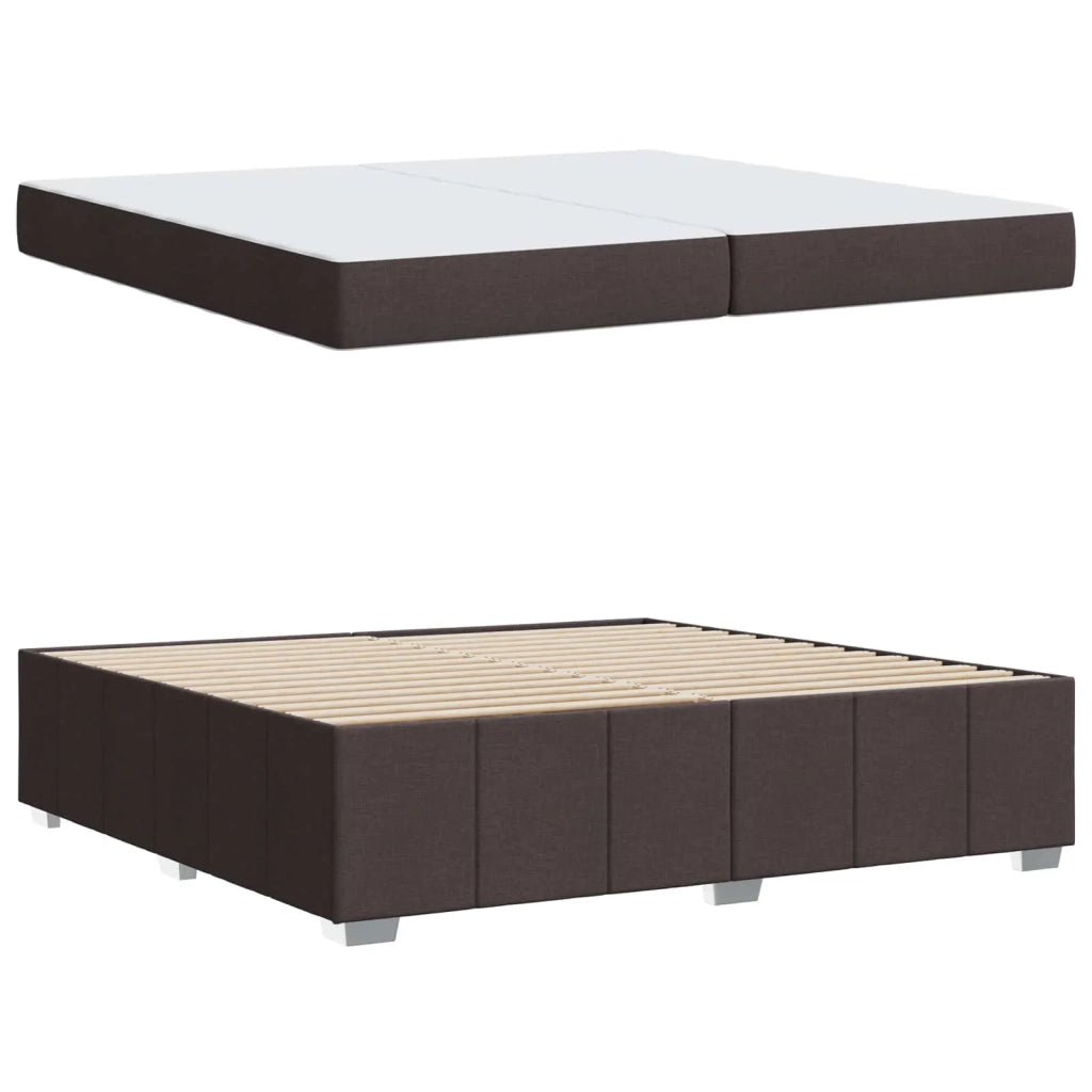 Struttura del letto Marrone Scuro 200 x 200 cm Tessuto 3398310