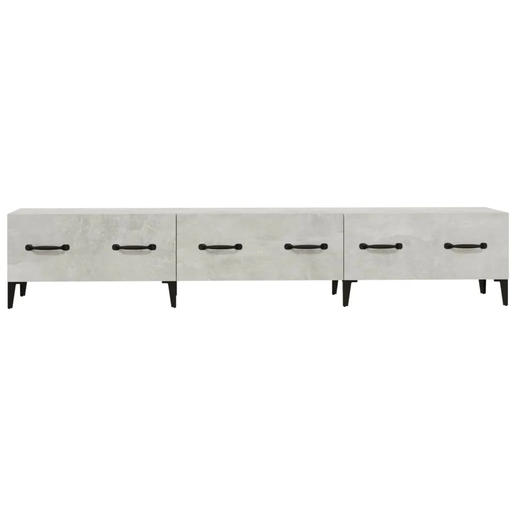 Mobile TV multimediale scaffale TV credenza mobile TV sala da pranzo soggiorno camera da letto 150 x 34,5 x 30 cm legno ingegnerizzato grigio 02_0026014