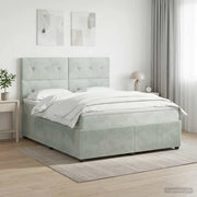 Letto box spring con materasso Grigio Chiaro 140 x 200 cm 3454619