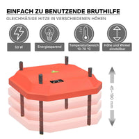 Fudajo Chioccia artificiale 30x30cm 50W Piastra termica per 20-25 pulcini con temperatura regolabile