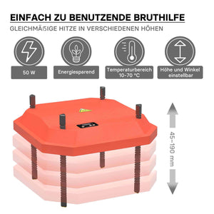 Fudajo Chioccia artificiale 30x30cm 50W Piastra termica per 20-25 pulcini con temperatura regolabile