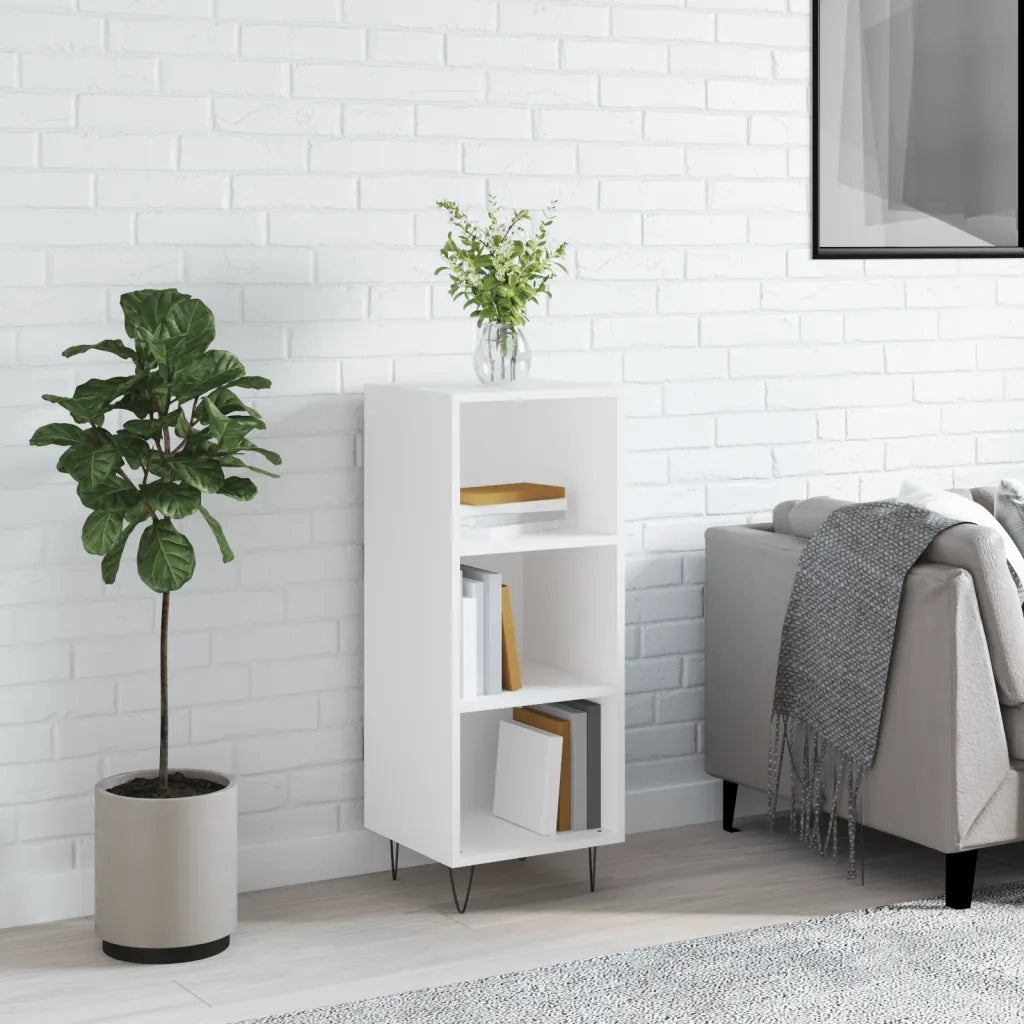 Credenza-Buffet-Armadio da cucina Bianca 34,5x32,5x90 cm in Legno Multistrato 632013