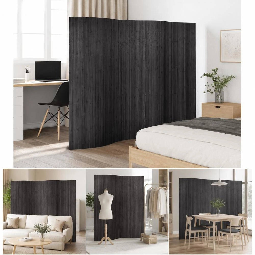 Bamboo Room Divider, Grey, 250x165 Cm