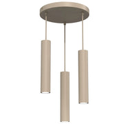 Lampada sospensione Raito 3xGU10 beige metallo tubi