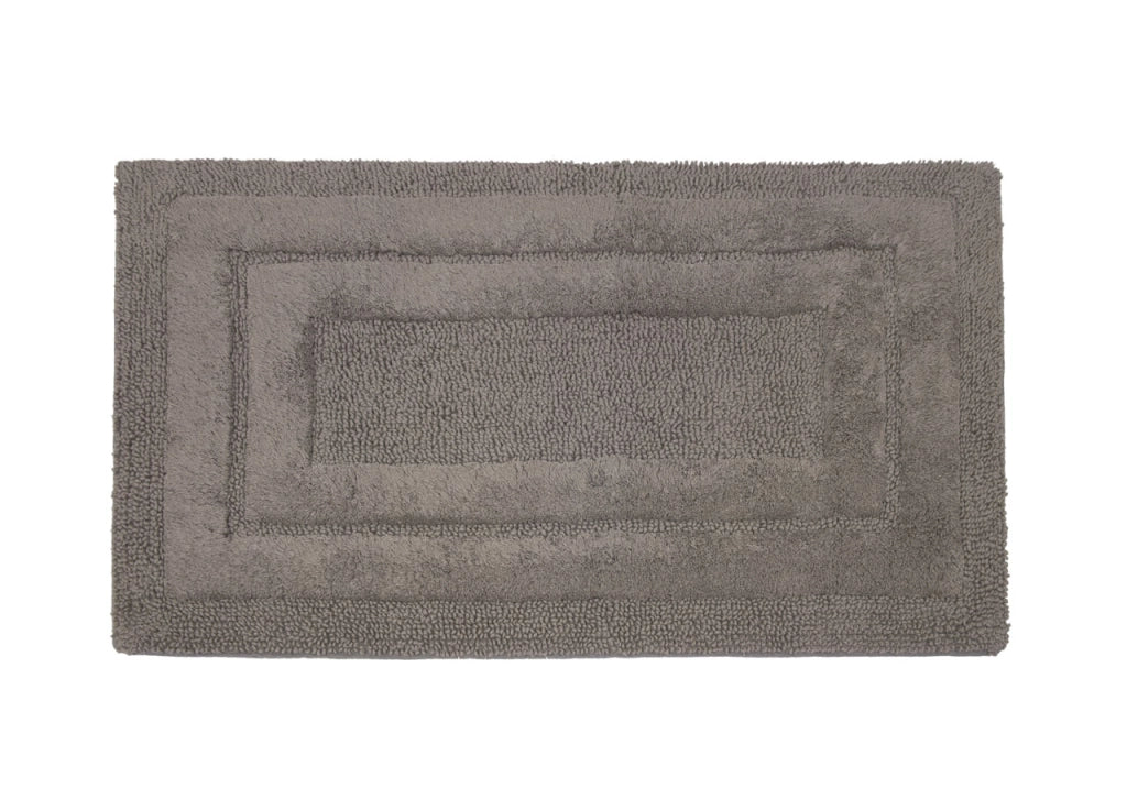 Tappeto Casa Bagno Cotone Spugna Morbida Tinta Unita Antiscivolo Sirio Carbonio - 55x100 - Carbonio