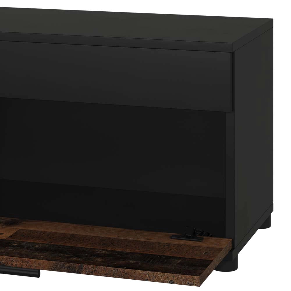Vicco Scaffale Nero/antico 70.8 x 38.9 cm con porta a battente