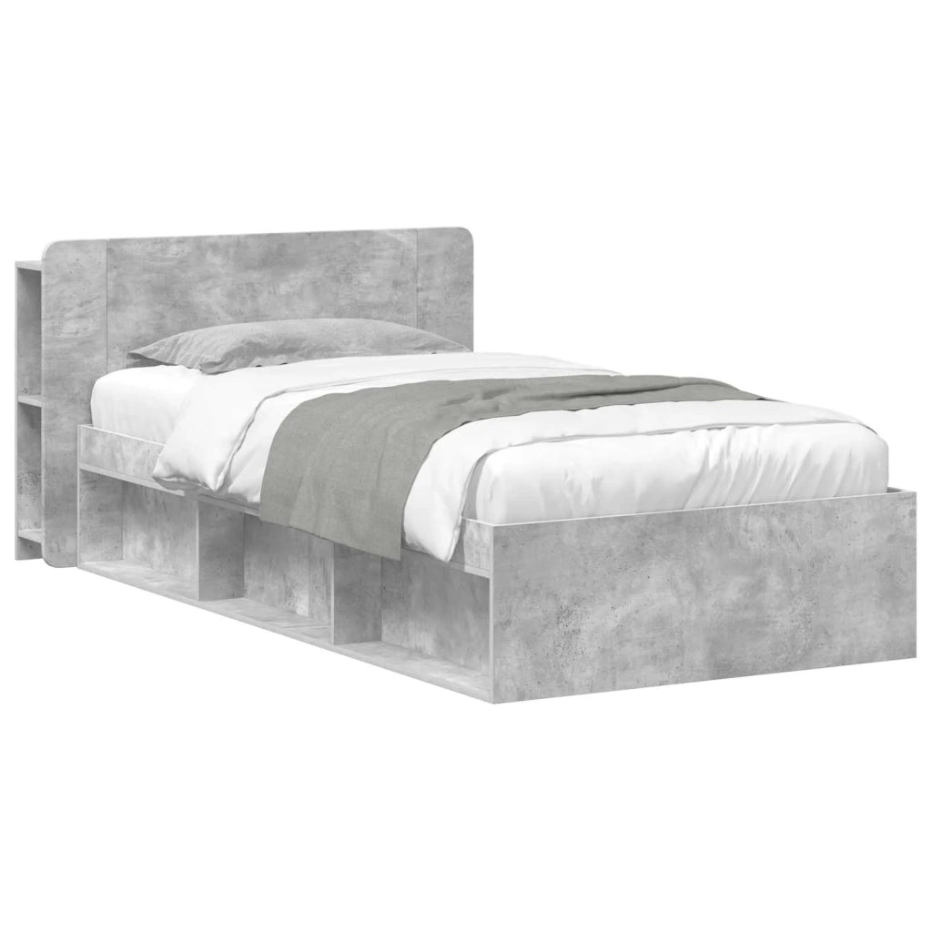 Telaio del letto con storage Grigio Cemento 90 x 200 cm