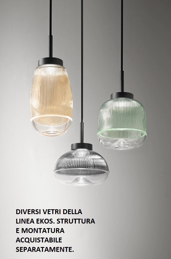 SOLO VETRO VERDE EKOS D.12CM H.20,8CM BASE ACQUISTABILE SEPARATAMENTE