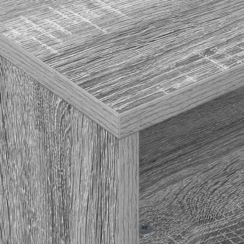 Tavolino con Ruote Grigio Sonoma 50,5 x 50 x 30 cm 891029
