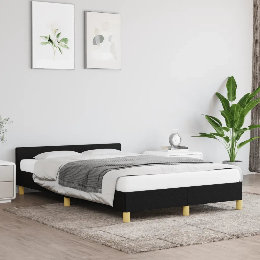 Giroletto senza Materasso Nero 120x190 cm in Tessuto 379536