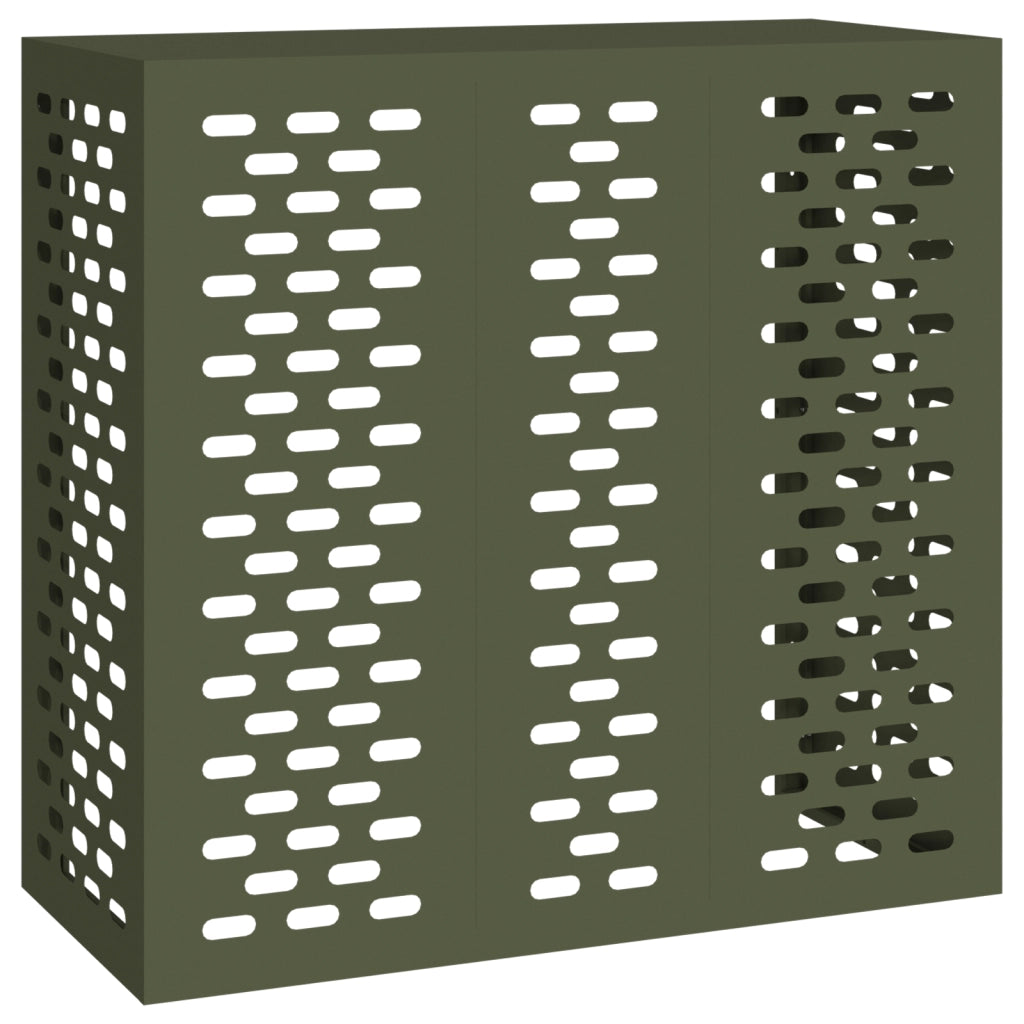Copertura per condizionatore - Verde oliva, 110x50x105 cm, Acciaio