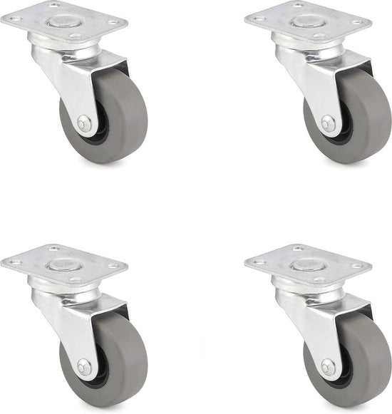 Set di ruote per mobili - 4 ruote da 40 mm silenziose - per interni e esterni - facile da montare