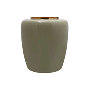 Vaso decorativo Artisse in metallo menta e oro
