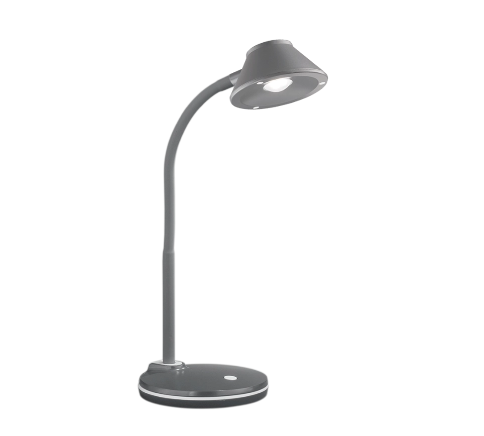 Lampada Tavolo Studio Scrivania 3W Led Flessibile Antracite Berry GD Trio