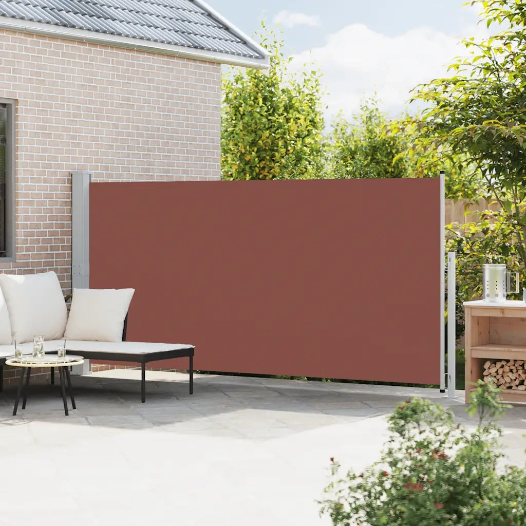 Tenda Laterale Retrattile per Patio-Tenda parasole per balcone 180x500 cm Marrone