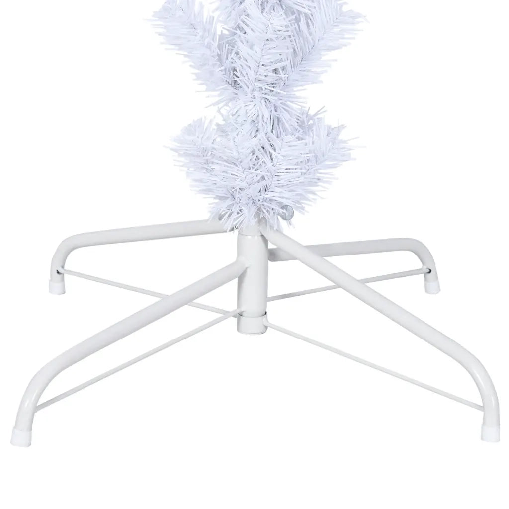 Albero di Natale Artificiale Capovolto con Base Bianco 240 cm