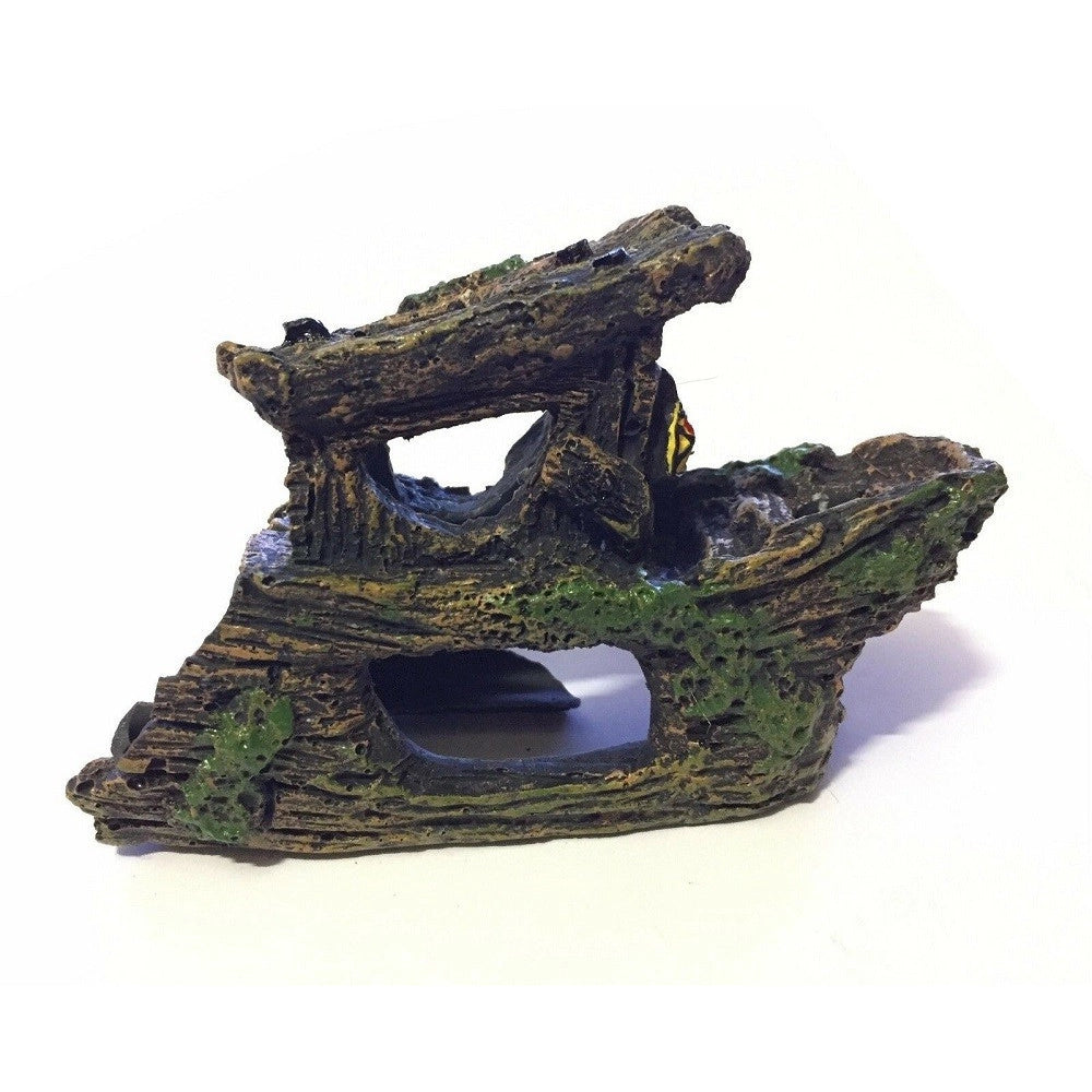 Trade Shop - Decorazione Per Acquario Relitto Nave Imbarcazione Resina Pesci Acqua Ornamento -