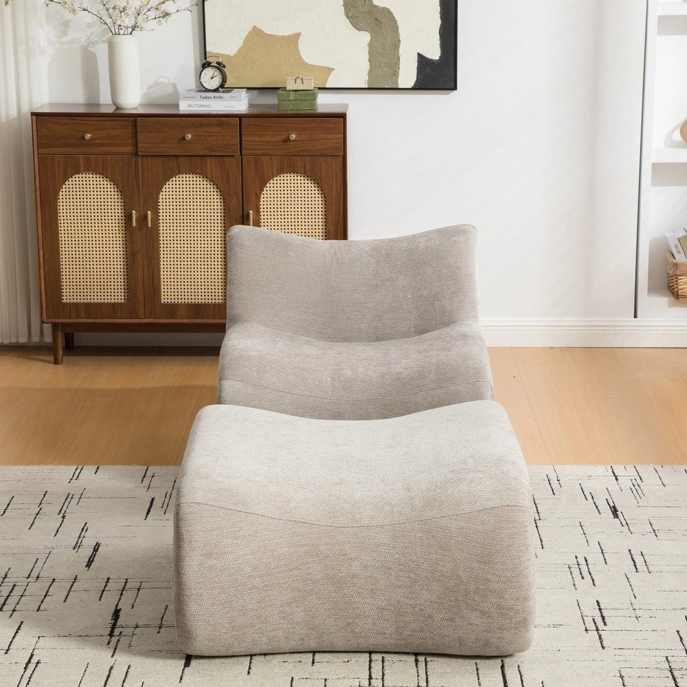 Divano Modulare in Tessuto Chenille ¨C MINIMAL ¨C Grigio, Morbido, Antimacchia