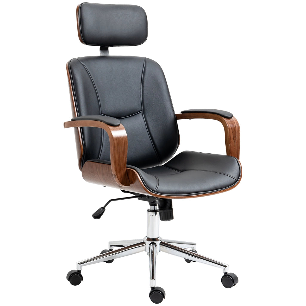 Sedia da ufficio con poggiatesta regolabile e funzione basculante ¨C Zephmum ¨C Nero 66x65x125 cm