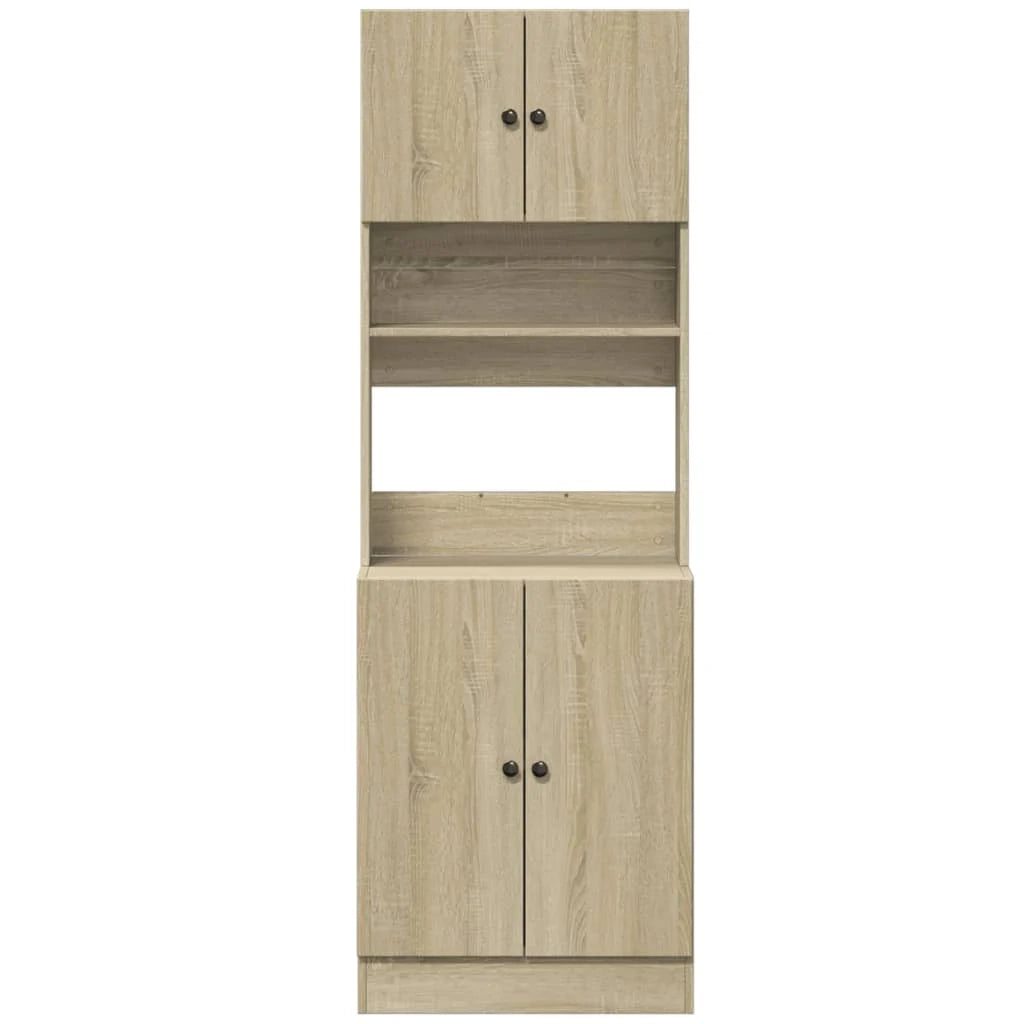 Mobile da cucina moderno in rovere Sonoma 60 x 50 x 180 cm ampio spazio contenitivo design in legno composito 02_0055532