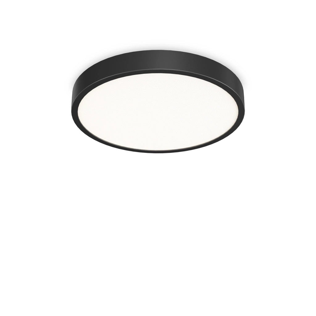 Plafoniera Contemporanea Ray Metallo Nero Led Integrato 44W 3000K Ip44