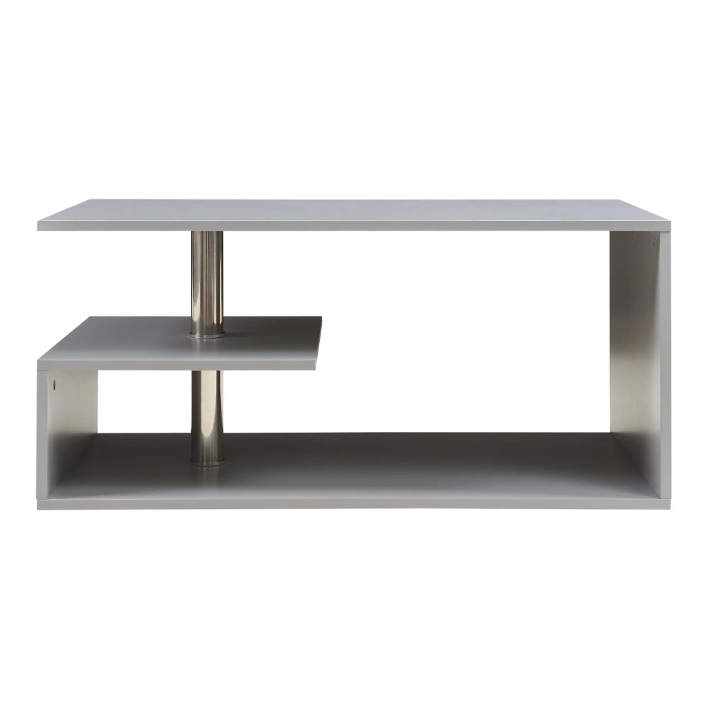 Tavolino da caffè consolle laterale 90 x 50 x 41 cm grigio chiaro 03_0010796