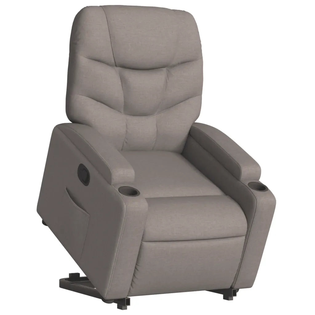 Poltrona Alzapersona Reclinabile Tortora in Tessuto 3204604