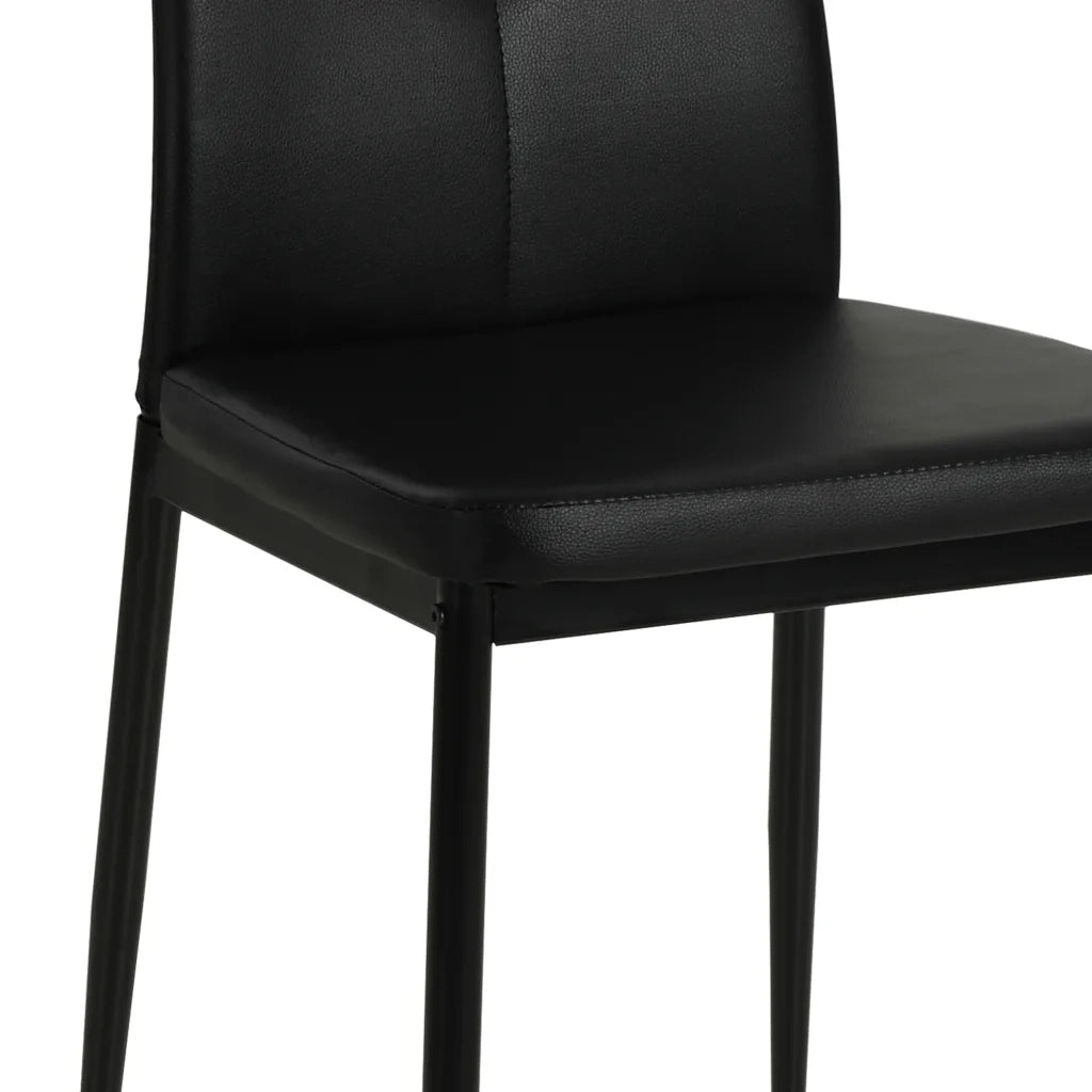 Sedie da Pranzo 6 pz Nere in Similpelle cod mxl 13311