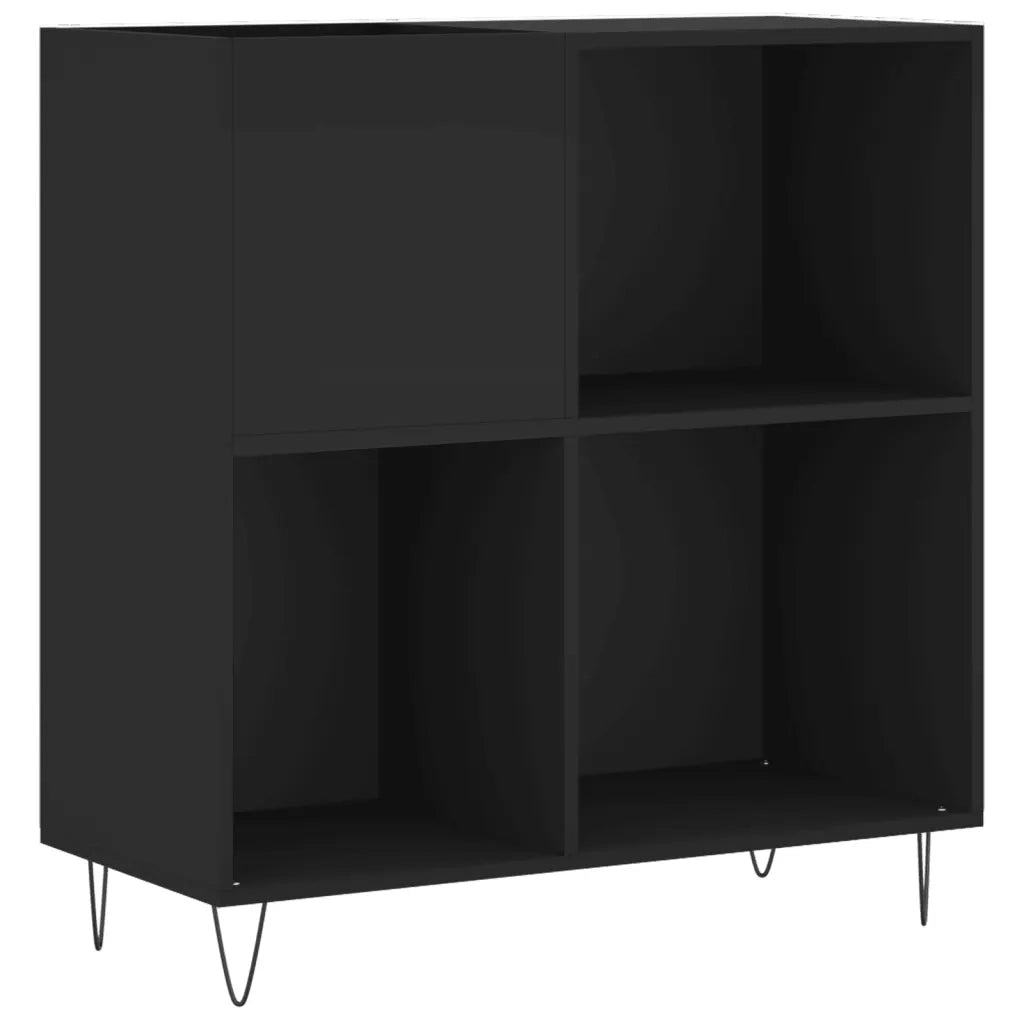 Mobile Porta Dischi Nero 84,5x38x89 cm in Legno Multistratocod mxl 103031