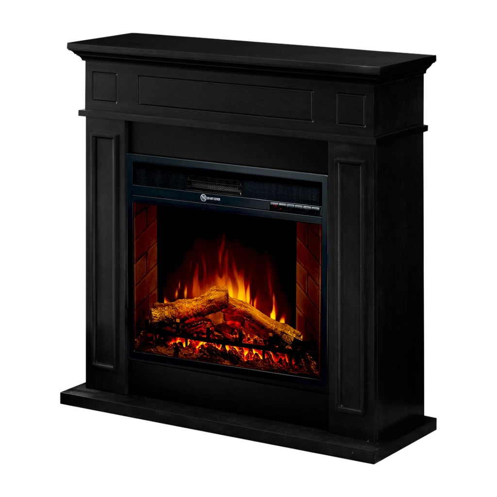 Caminetto Prevalle, Camino Elettrico Superficie Riscaldabile 30 m2, 89x28x90h cm Nero