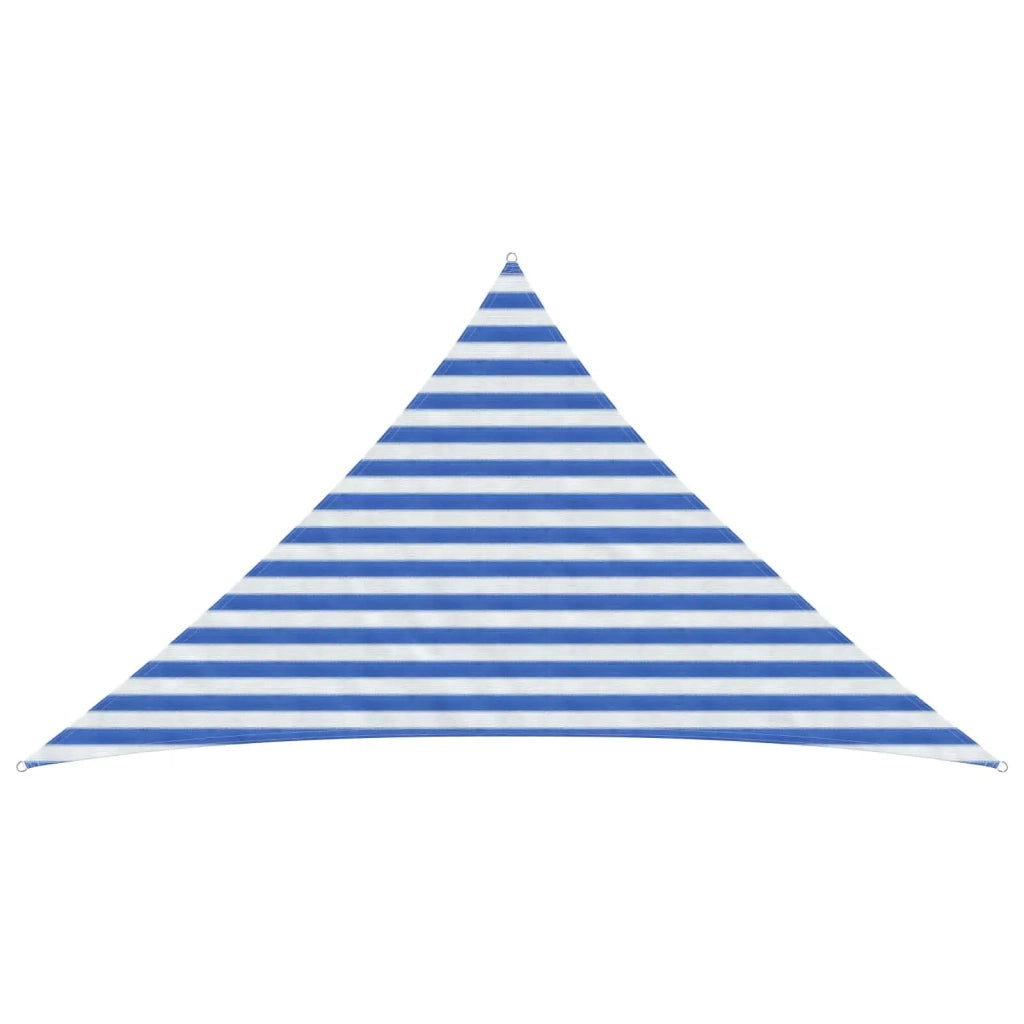 Telo Ombra-Vela Ombreggiante-Parasole a Vela Blu e Bianco 2,5 x 2,5 x 3,5 m HDPE