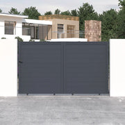 Cancello in alluminio scorrevole 300x173cm grigio freddo