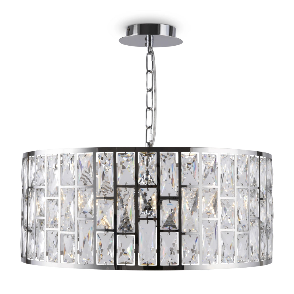 Maytoni Lampadario Moderno Gelid 4 luci E27 cromo metallo cristallo