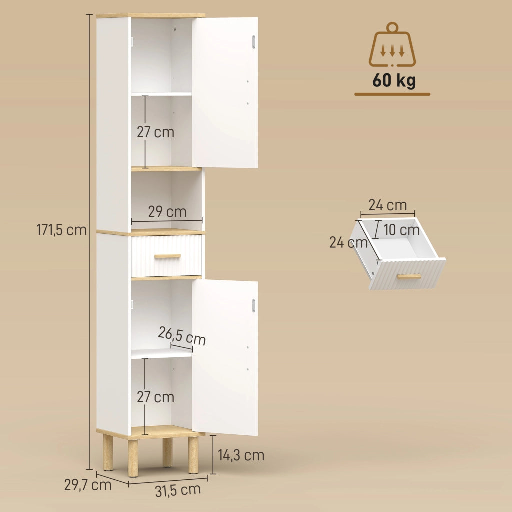 Mobile bagno colonna ¨C zephmum ¨C bianco 30x30x