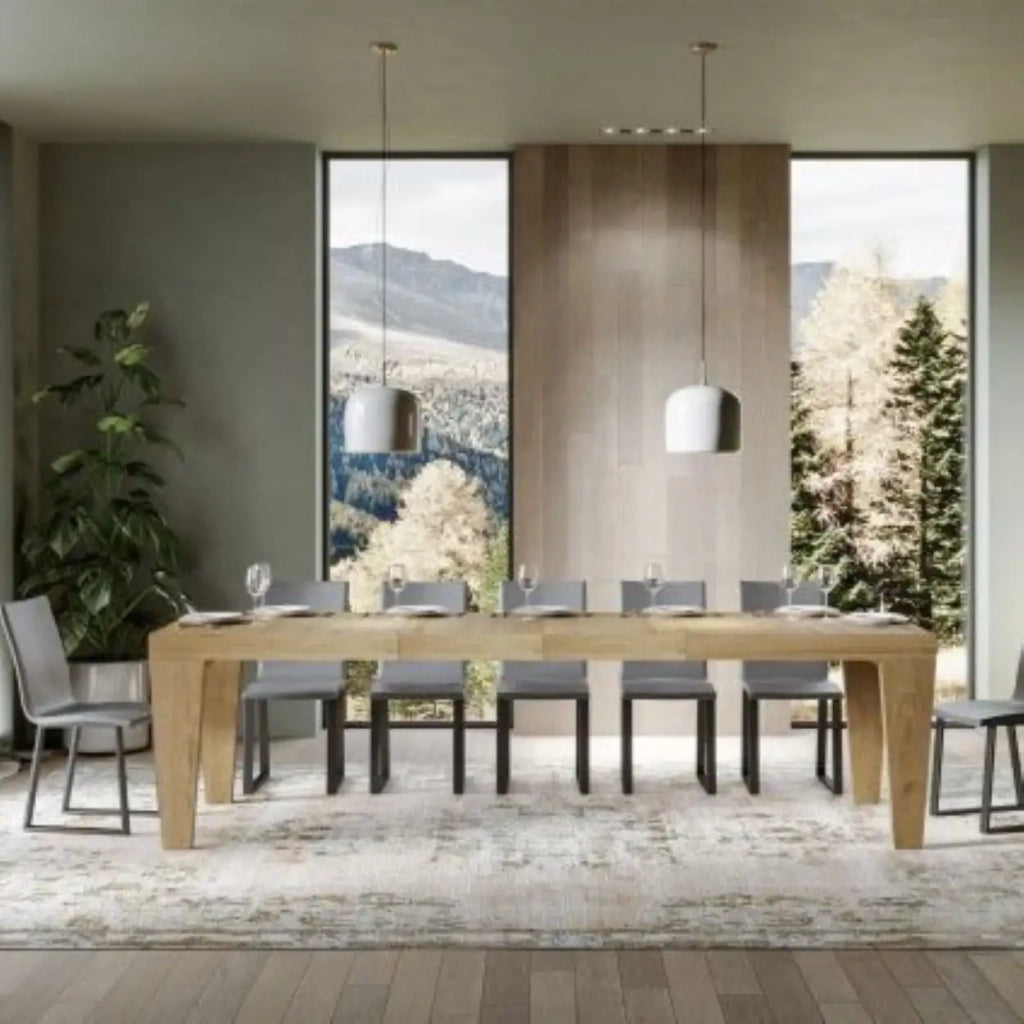 Tavolo allungabile 180/284x90 cm Spimbo Premium colore quercia natura