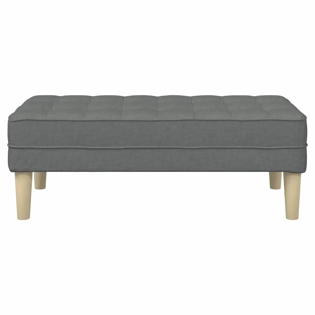 panchina con cuscino Grigio scuro 113 x 57 x 39 cm Tessuto 42001936