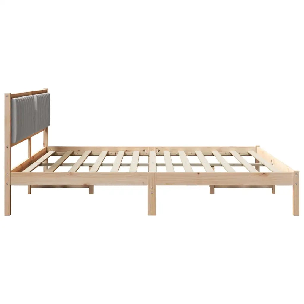 Struttura del letto Grigio chiaro 200 x 200 cm Pino massello 3394238