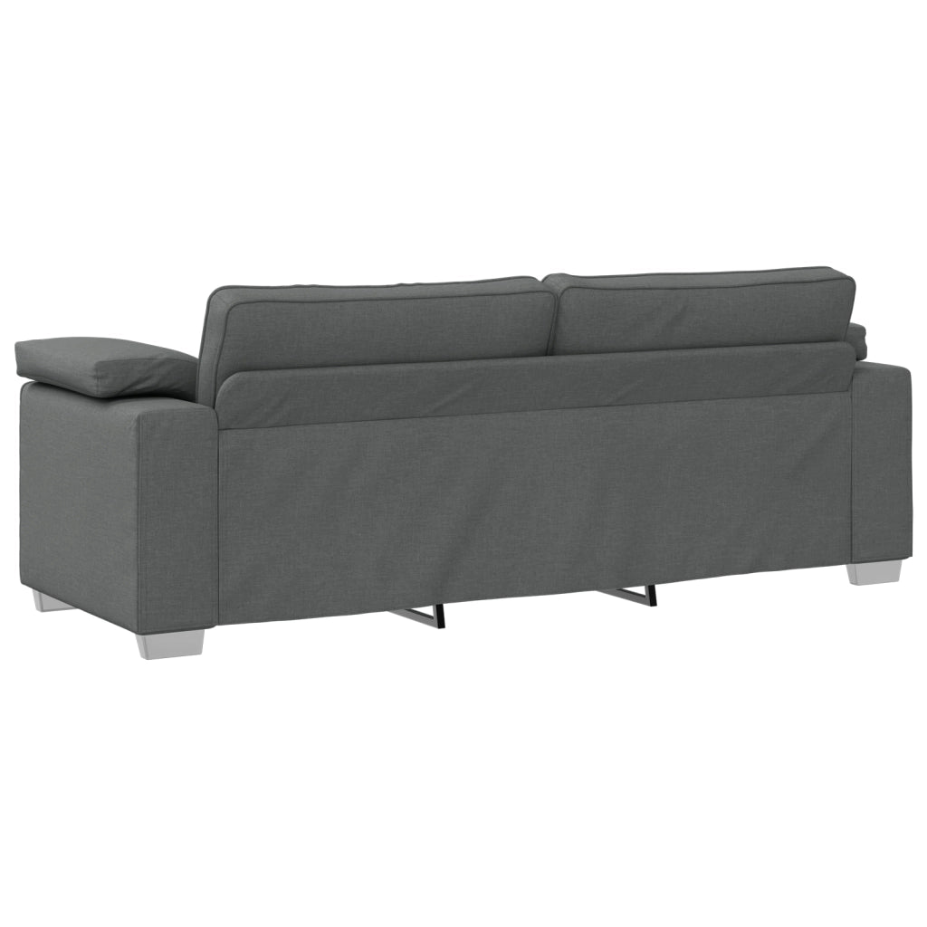 Divano a 3 posti Grigio scuro 178 cm in tessuto