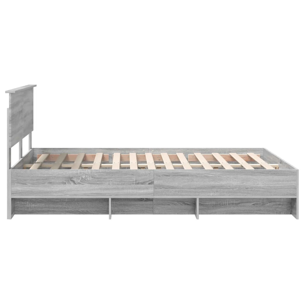 Struttura del letto con testiera Grigio Sonoma 150 x 200 cm 3408842
