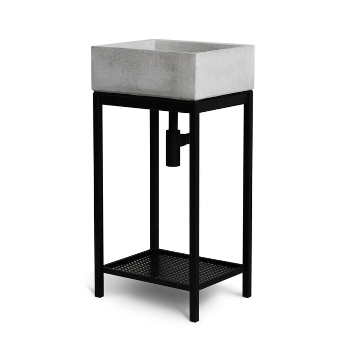 Lavello da Giardino Senza Rubinetto in Cemento Granulato di Marmo Madrid Grigio