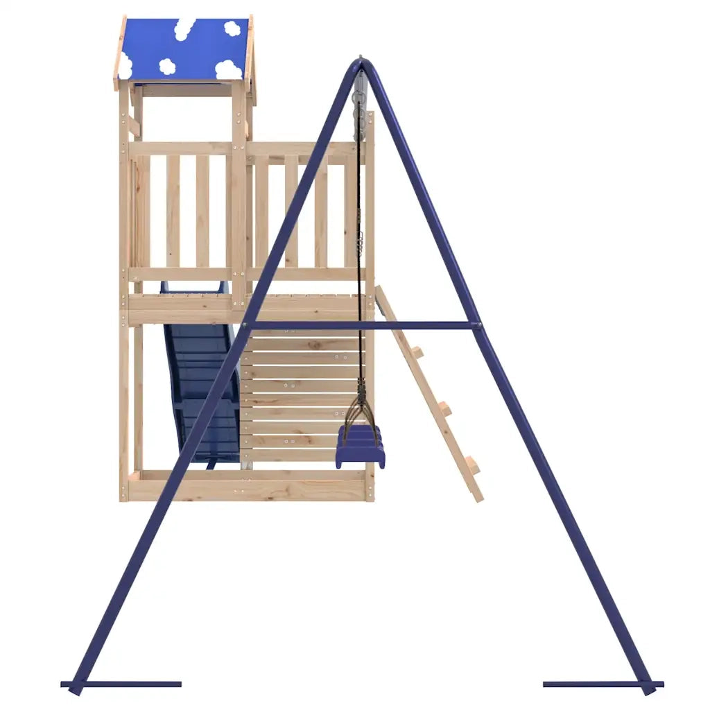 Set da Gioco da Esterno in Legno Massello di Pino