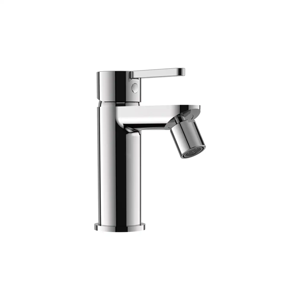 Set miscelatore lavabo alto e bidet senza scarico ed incasso doccia in ottone cromato | Virna