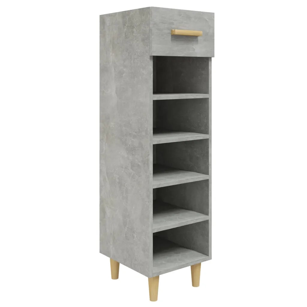Scarpiera | Mobile per scarpe Grigio Cemento 30x35x105 cm in Legno Multistrato