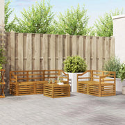 Set divani 6 pcs Naturale Legno di Acacia Massello