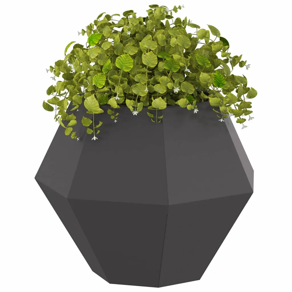 Fioriera | Cassetta per fiori | Vaso Nero 50 x 50 x 40 cm Acciaio