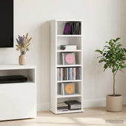 Mobile per CD Bianco 60 x 17 x 92 cm Legno ingegnerizzato 8012746