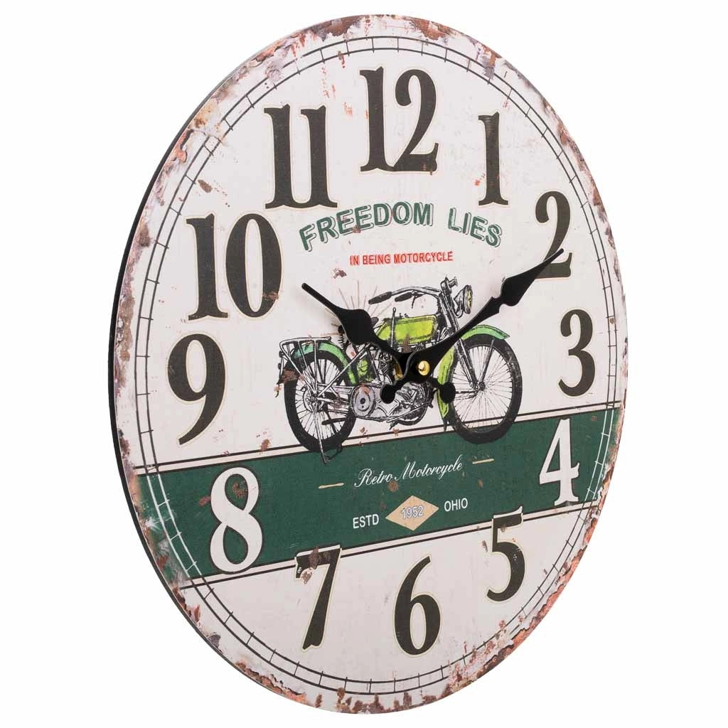 Orologio da parete in legno bianco d34x2h